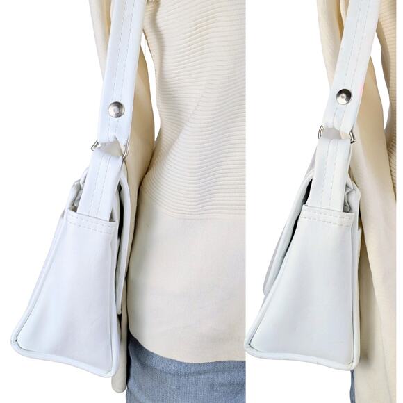 VTG 80s The Original Florida Keys White Pink Hibiscus Flower Shoulder Bag Purse - Picture 2 of 13